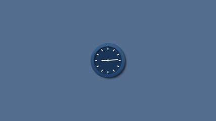Amazing 3d wall clock icon,clock icon,New blue dark clock icon,analog clock icon