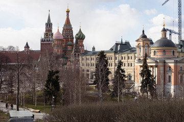 Beautiful view of the center of Moscow. Journeys. Tourism. Russia.