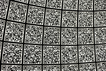 The pattern on the wall in the form of kbarcode. Abstraction. New technology