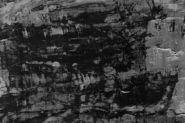 Abstract art background. Acrylic painting. Fragment of the canvas. Black texture. Modern Art.	
