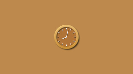 Brown clock icon,Clock icon,New 3d wall clock icon