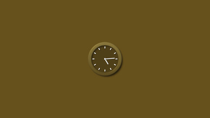 Wall clock,wall clock icon,New 3d clock icon,Brown clock icon