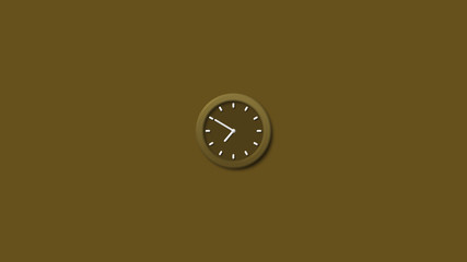 Wall clock,wall clock icon,New 3d clock icon,Brown clock icon