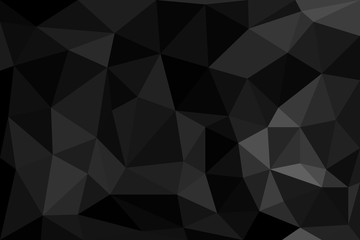 Obraz premium Abstract geometric black low poly vector background
