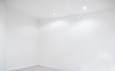 White Room with ceiling light from panel bulbs..