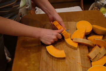 pumpkin on a wooden background cooking porridge from a tavern summer autumn winter winter spring vitamins