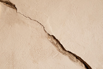 Broken cement wall for background