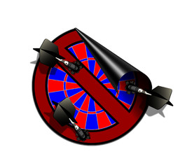 Dart verbot scheibe 