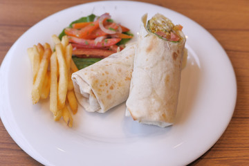 Vegetable Indian Rolls are filled with a tasty carrots, potatoes, pepper.