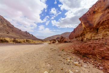 Nahal Amram (desert valley) and the Arava desert landscape