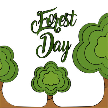 Forest day illustration