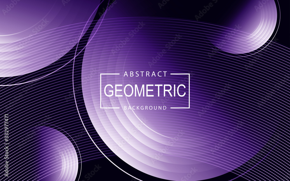 Poster minimal geometric abstract background with dynamic purple color composition. trendy gradient and fut