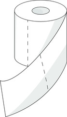 vector illustration of toilet paper