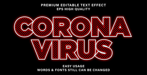 coronavirus text effect