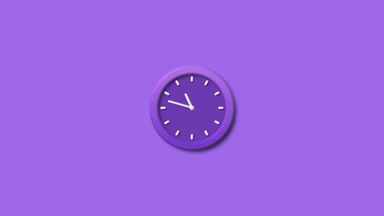 Purple 3d wall clock,wall clock icon,clock icon