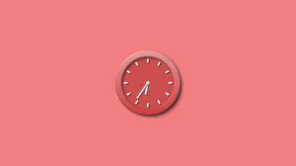 Amazing red color 3d wall clock,beautiful wall clock icon,clock icon