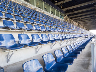 Empty stadium seats.