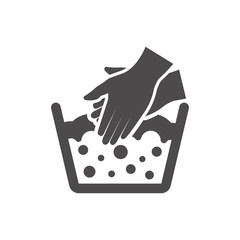 Hand wash icon in flat style.Vector illustration.	