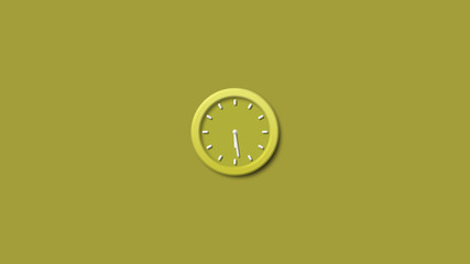 New yellow color 3d wall clock,clock icon,Wall clock