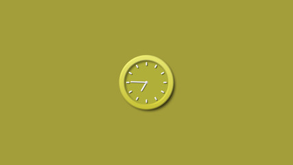 New yellow color 3d wall clock,clock icon,Wall clock