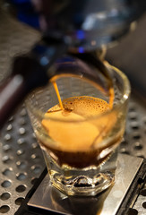 Espresso glass pour