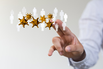 COVID-19 Business Finance Crisis Concept. Coronavirus Danger Pandemic. Global stress of world .