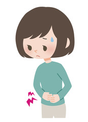 体調不良の女性