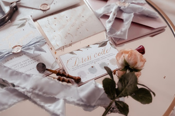 beautiful wedding details, invitations, calligraphy, letters