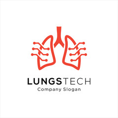 human lungs logo designs template, lungs technology logo design vector, respiratory system logo designs, lungs tech Idea logo design inspiration