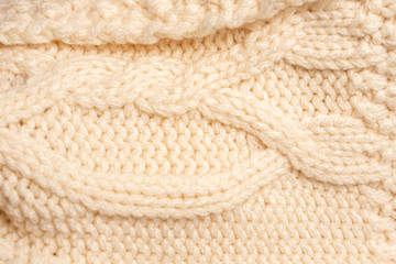 texture of knitted woolen clothes