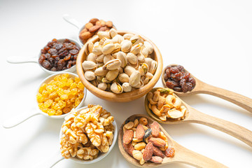 many nuts healthy fat and protein food and snack, ketogenic diet food