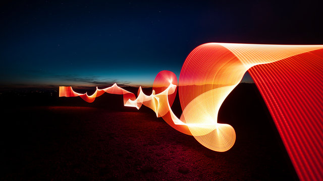 Lightpainting with milky way