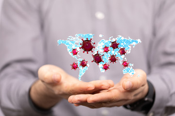epidemic coronavirus 2019-nCoV, Novel Coronavirus Alert outbreak . Virus Covid 19-NCP. Spread of...