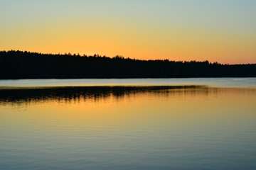 Naklejka premium Sonnenuntergang am See