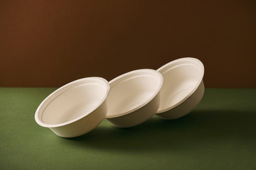 Natural plant fiber food bowl