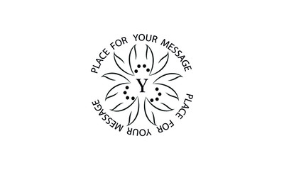 Elegant floral monogram with letter Y. Exquisite, ornamental calligraphic logo for business sign, restaurant, royalty, boutique, cafe, hotel.