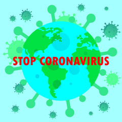 flat design coronavirus on earth