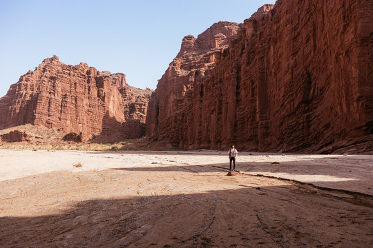 Girl in Wensu Grand Canyon,Xinjiang.China