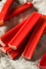 Raw Organic Red Rhubard Sticks