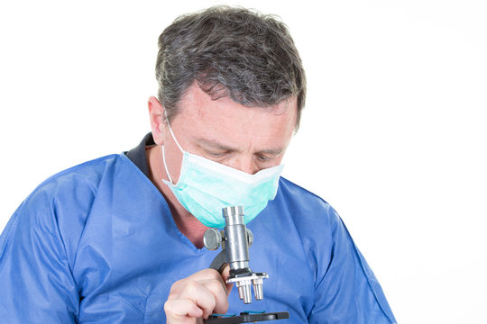 scientist man lab tech study sample of Wuhan Coronavirus virus covid-19