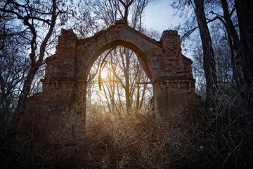 Decayed gate to an abandoned cemetery