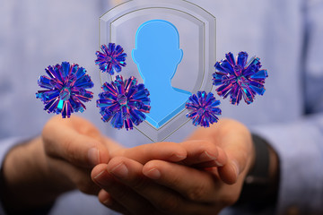 Coronavirus abstract background. Medical Genetics Bacteriological Microorganism..