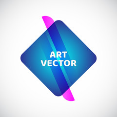 Vector abstract rounded square logo design element. Business abstract icon. As sign, symbol, logo, web, label, emblem