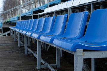 Empty bleachers of a water stadion