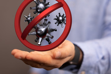 epidemic coronavirus 2019-nCoV 3d protection.