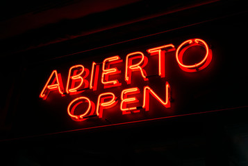 Abierto-Open Neon Sign