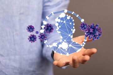 epidemic corona virus 2019-nCoV 3d digital..