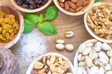 many nuts healthy fat and protein food and snack, ketogenic diet food