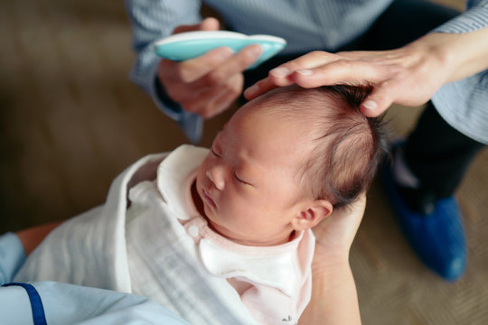Full moon baby's first haircut