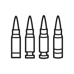 bullet icon in trendy flat design